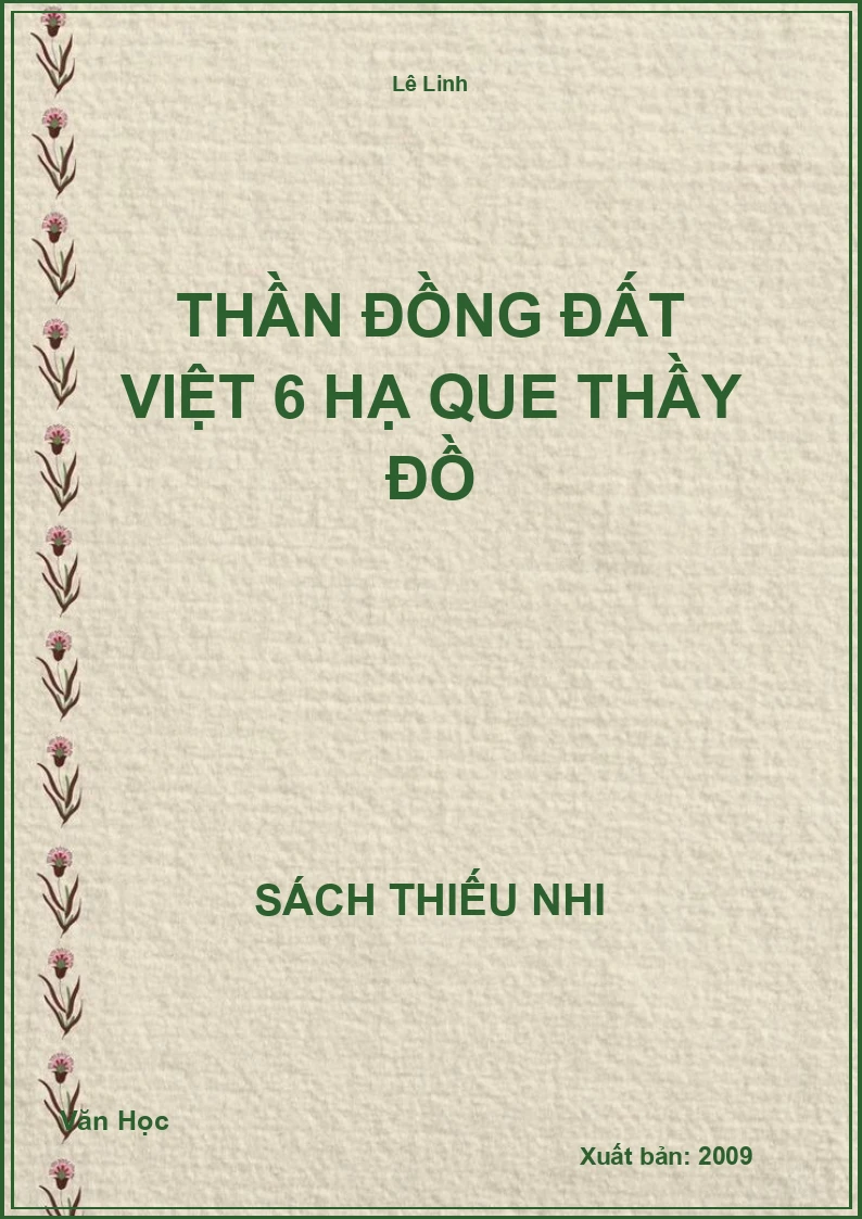 Thần đồng đất Việt 6 hạ que thầy đồ