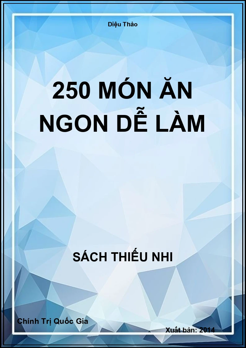 250 món ăn ngon dễ làm