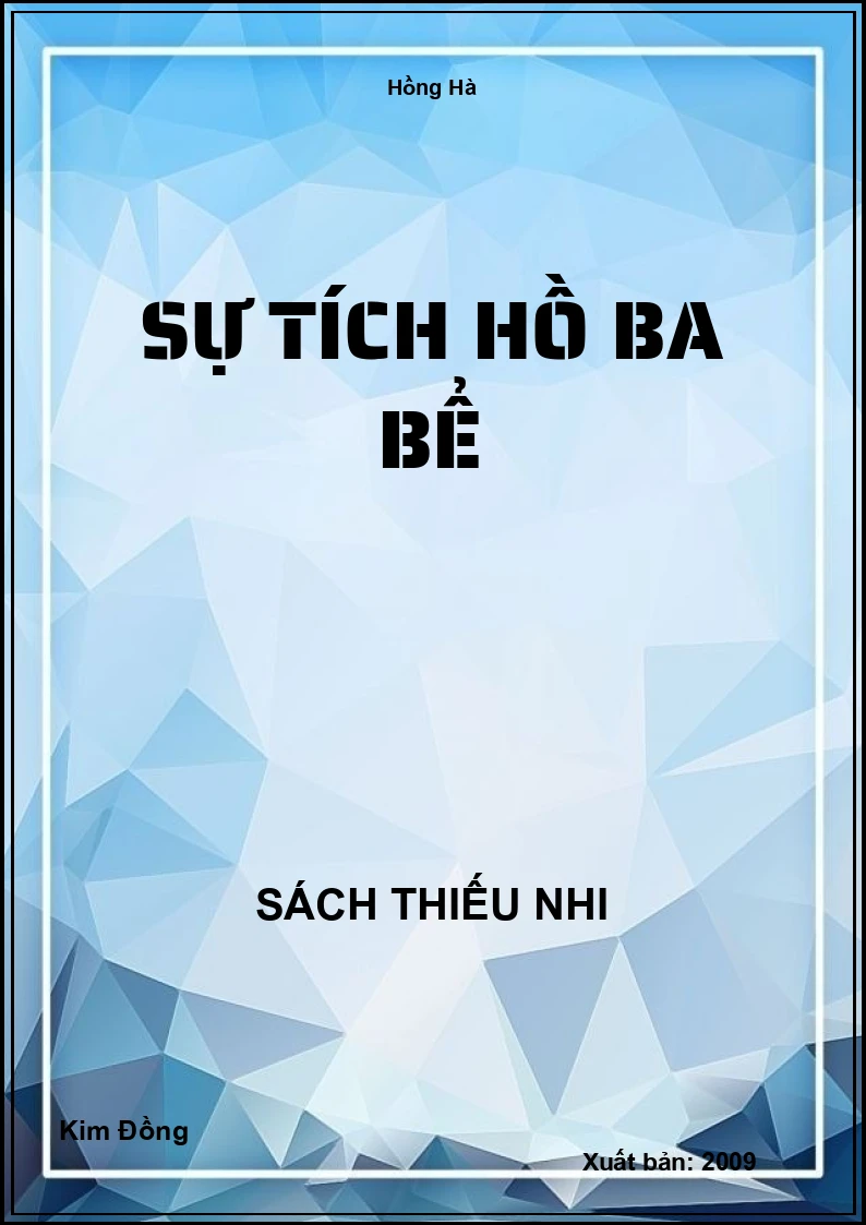 Sự tích Hồ ba bể