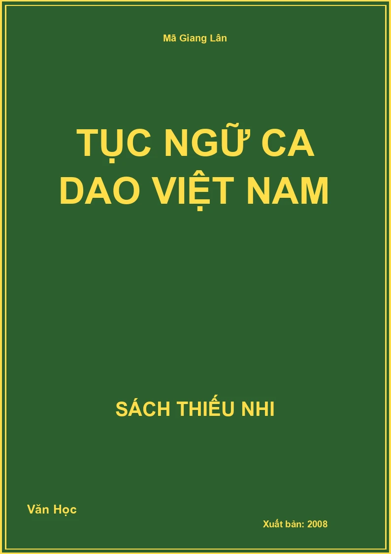 Tục ngữ ca dao Việt Nam