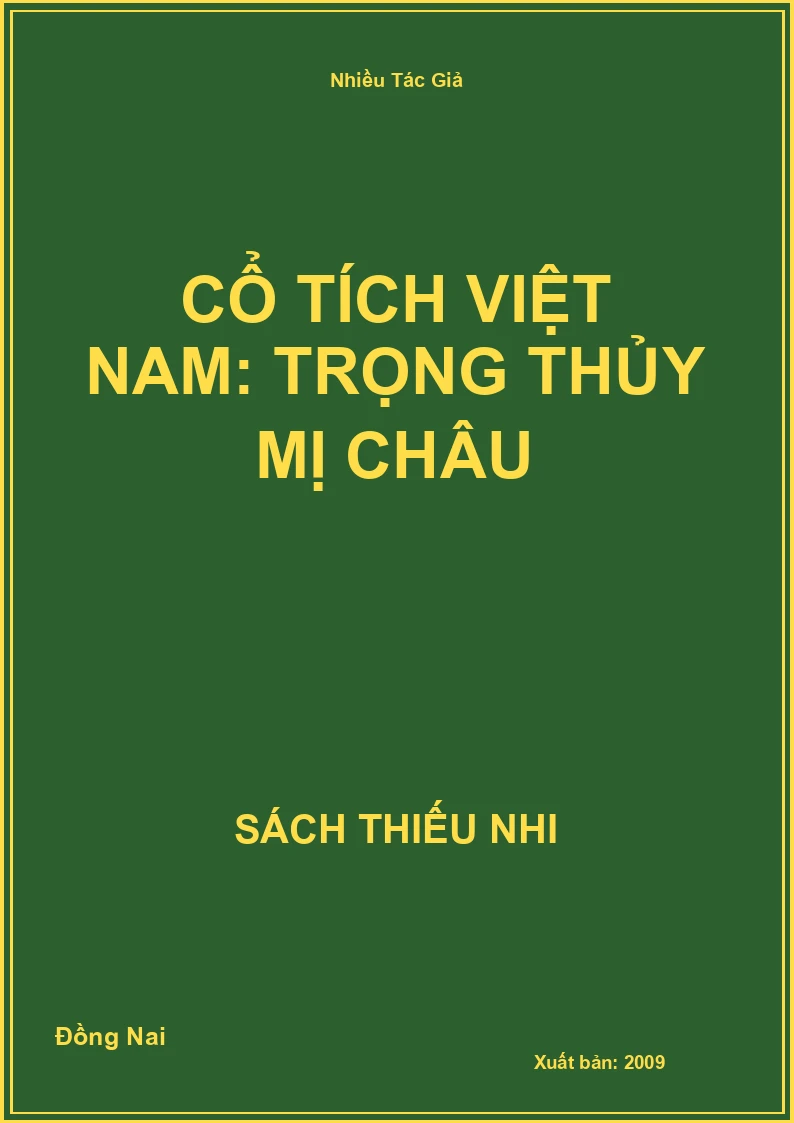 Cổ tích Việt nam: Trọng Thủy Mị Châu