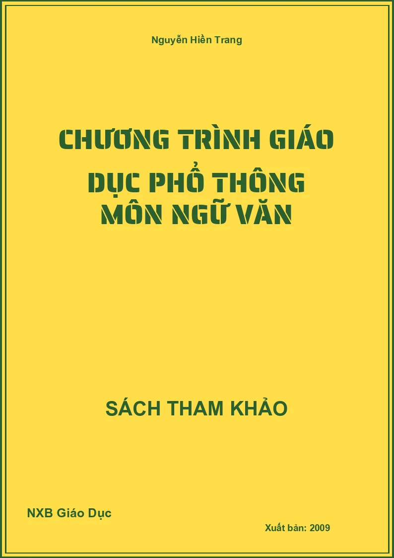 Chương trình giáo dục phổ thông môn Ngữ Văn