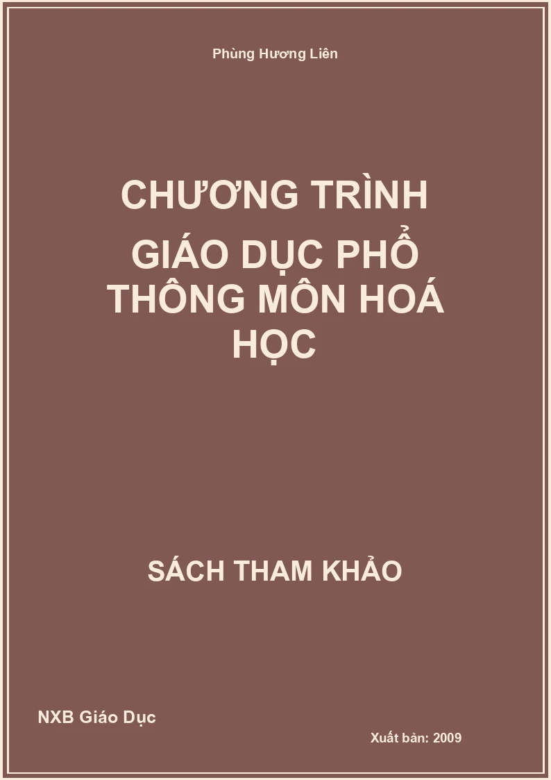 Chương trình giáo dục phổ thông môn Hoá Học