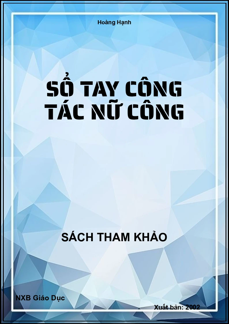 Sổ tay công tác nữ công