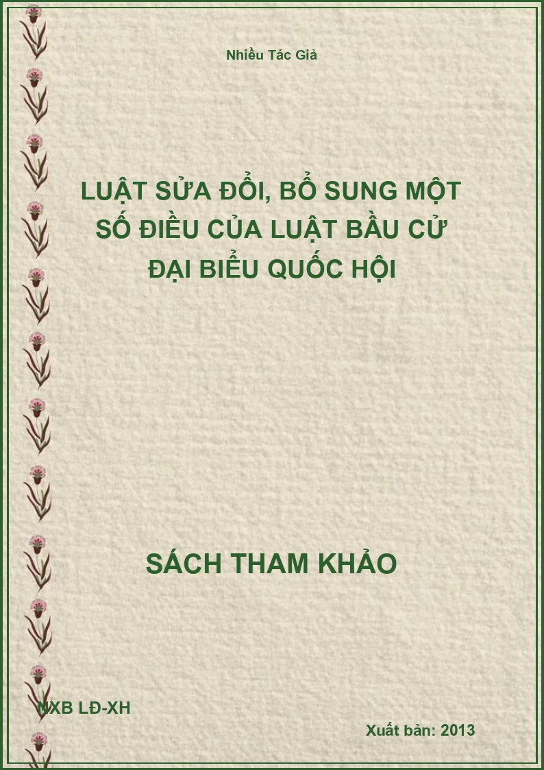 Luật sửa đổi, bổ sung một số điều của luật bầu cử đại biểu quốc hội