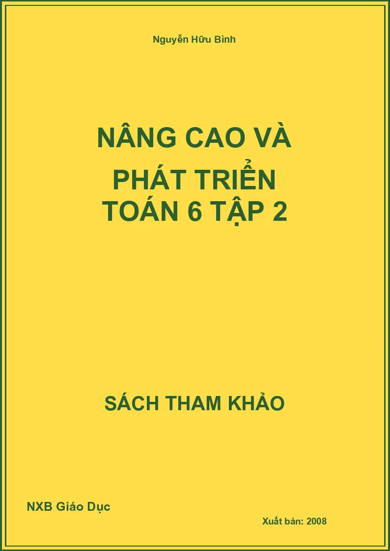 Nâng cao và phát triển Toán 6 Tập 2