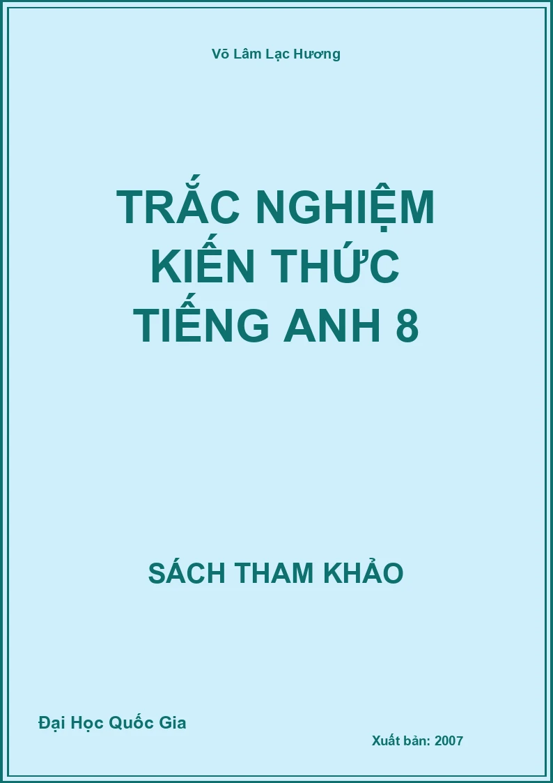 Trắc nghiệm kiến thức Tiếng Anh 8