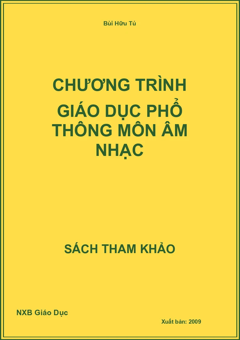 Chương trình giáo dục phổ thông môn Âm Nhạc