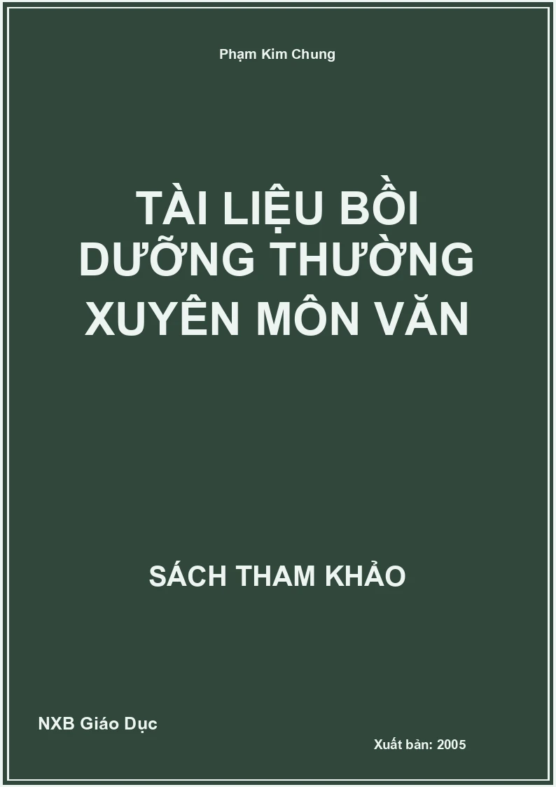 Tài liệu bồi dưỡng thường xuyên môn Văn