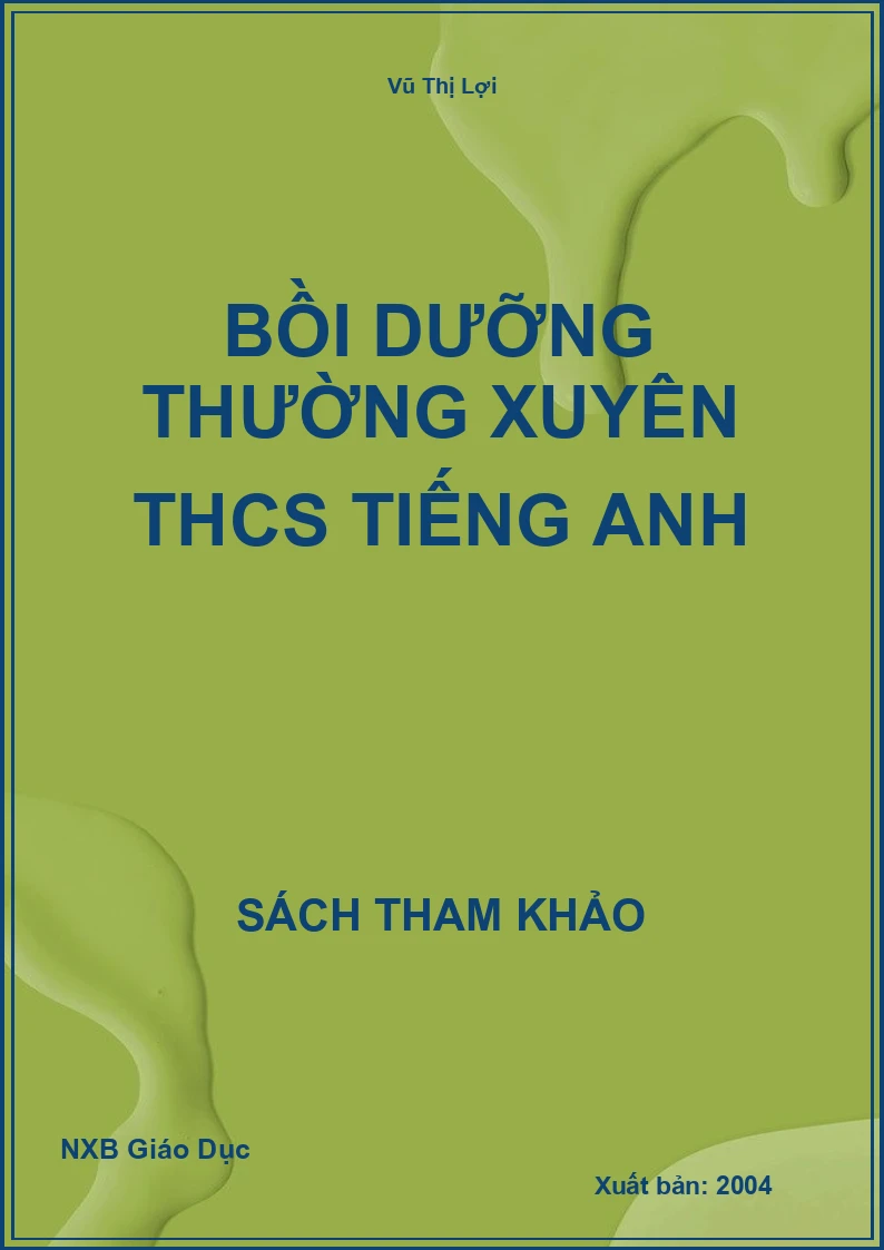 Bồi dưỡng thường xuyên THCS Tiếng Anh