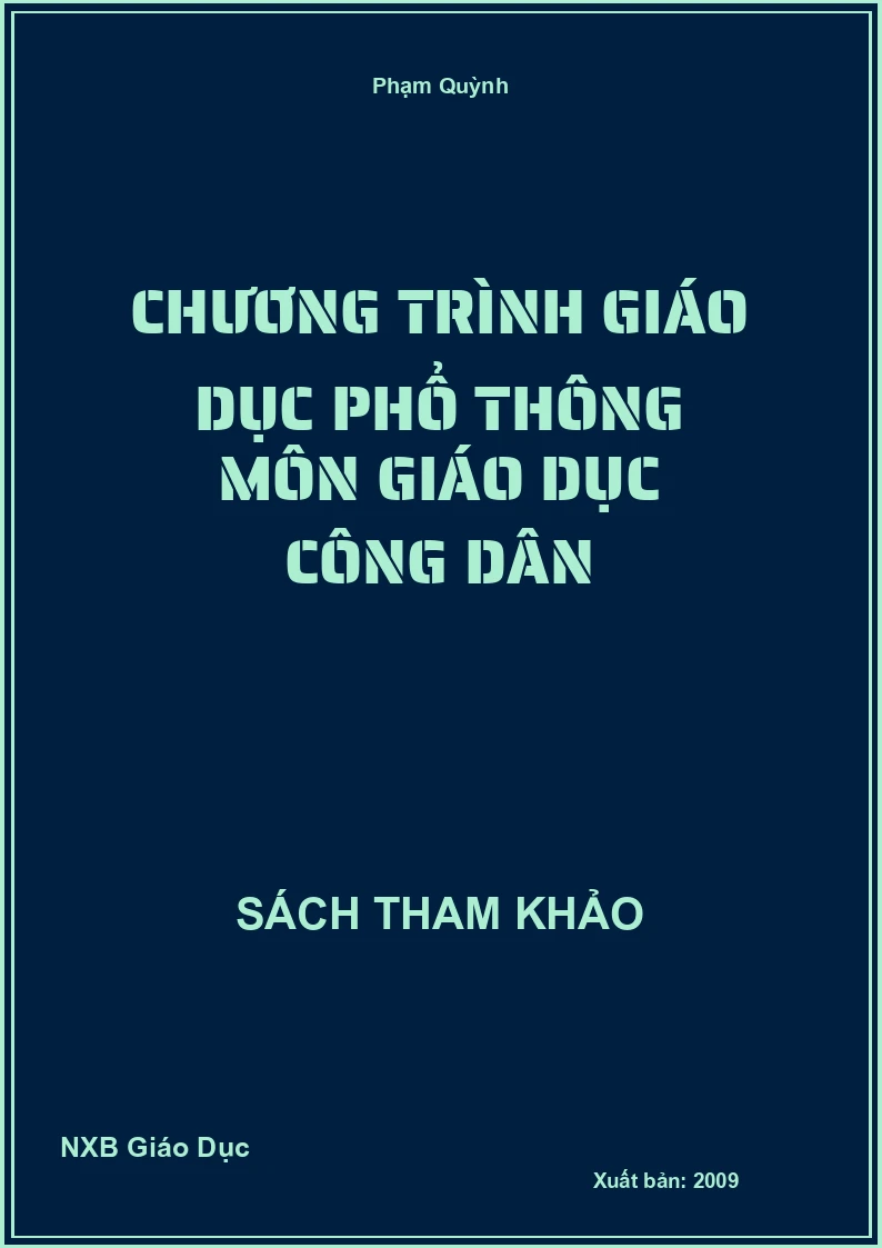 Chương trình giáo dục phổ thông môn Giáo Dục Công Dân