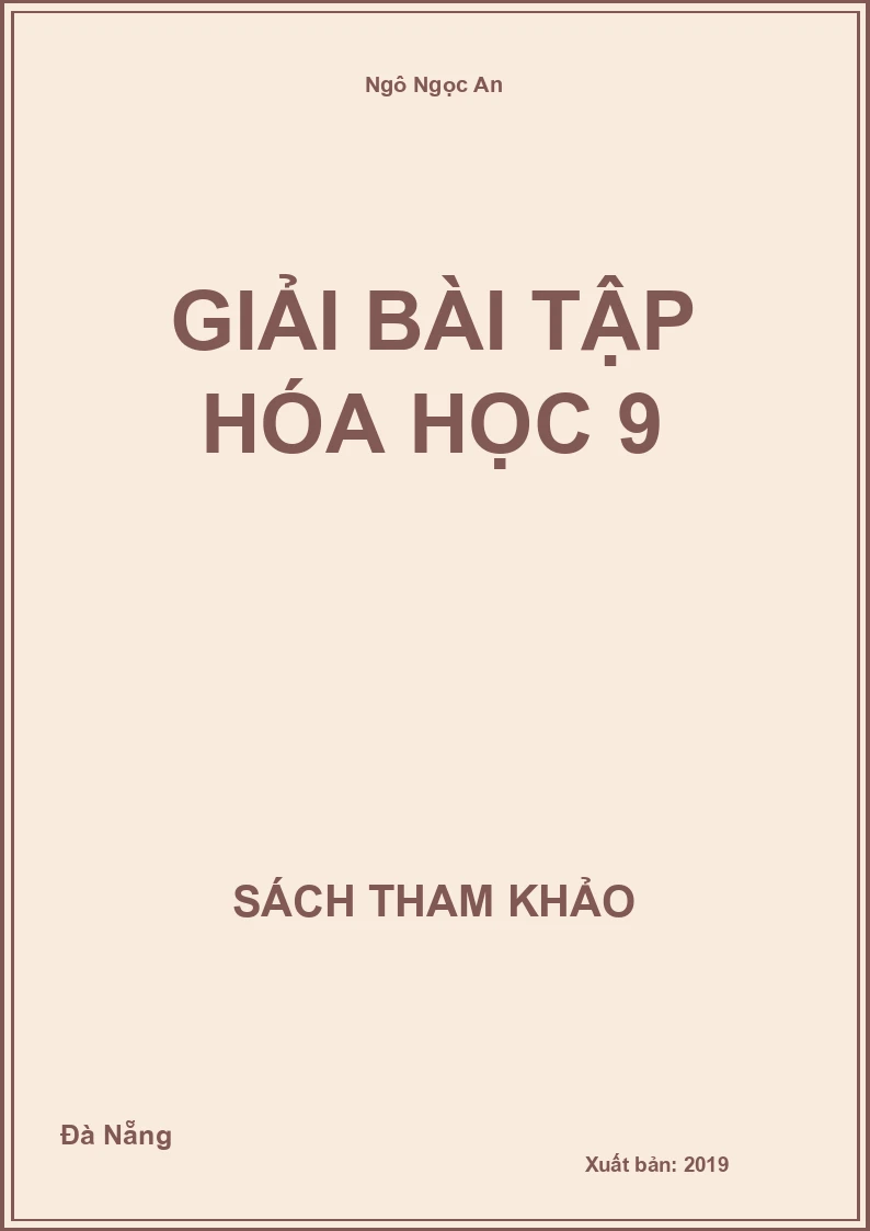 Giải bài tập Hóa Học 9