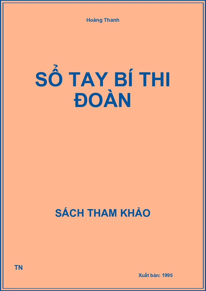 Sổ tay bí thi đoàn