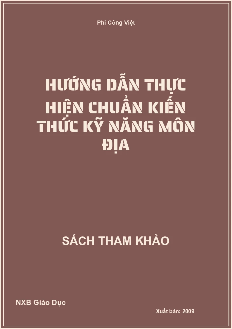 Hướng dẫn thực hiện chuẩn kiến thức kỹ năng môn Địa