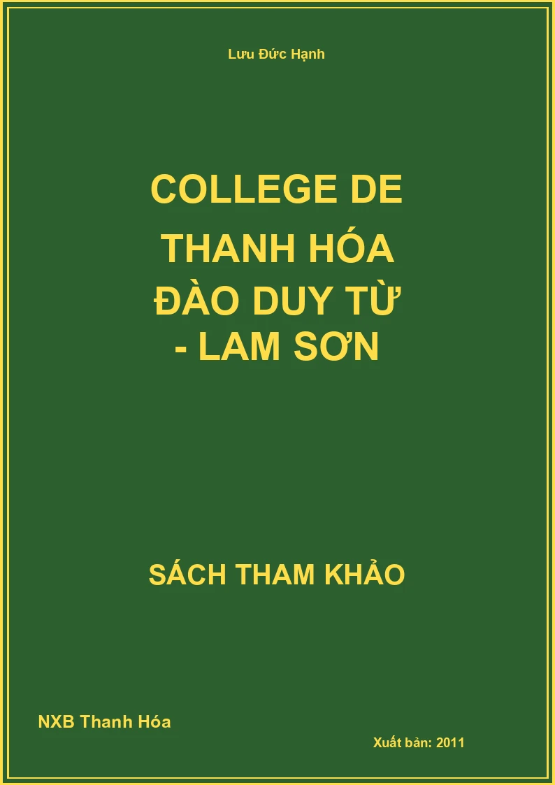 COLLEGE DE Thanh Hóa Đào Duy Từ - Lam Sơn