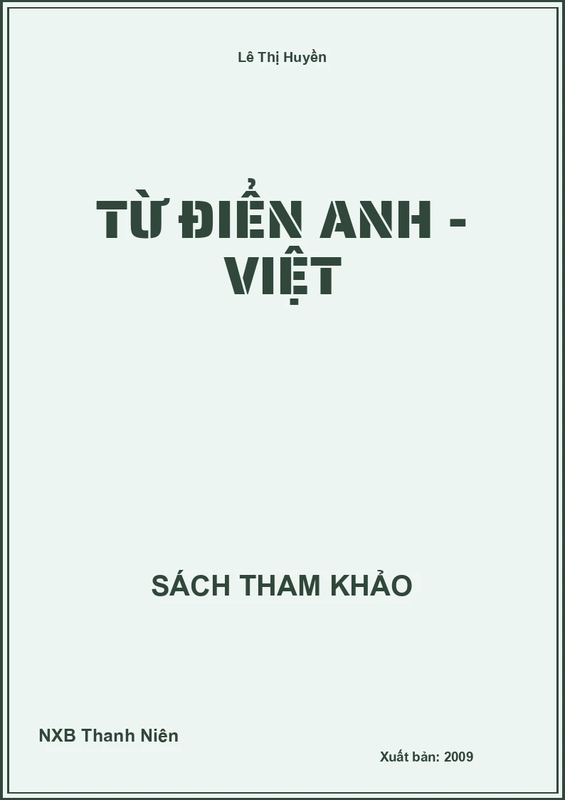 Từ điển Anh - Việt