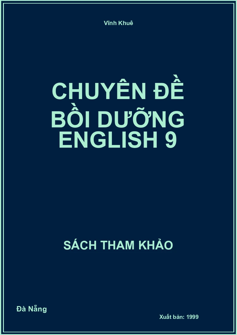 Chuyên đề bồi dưỡng English 9