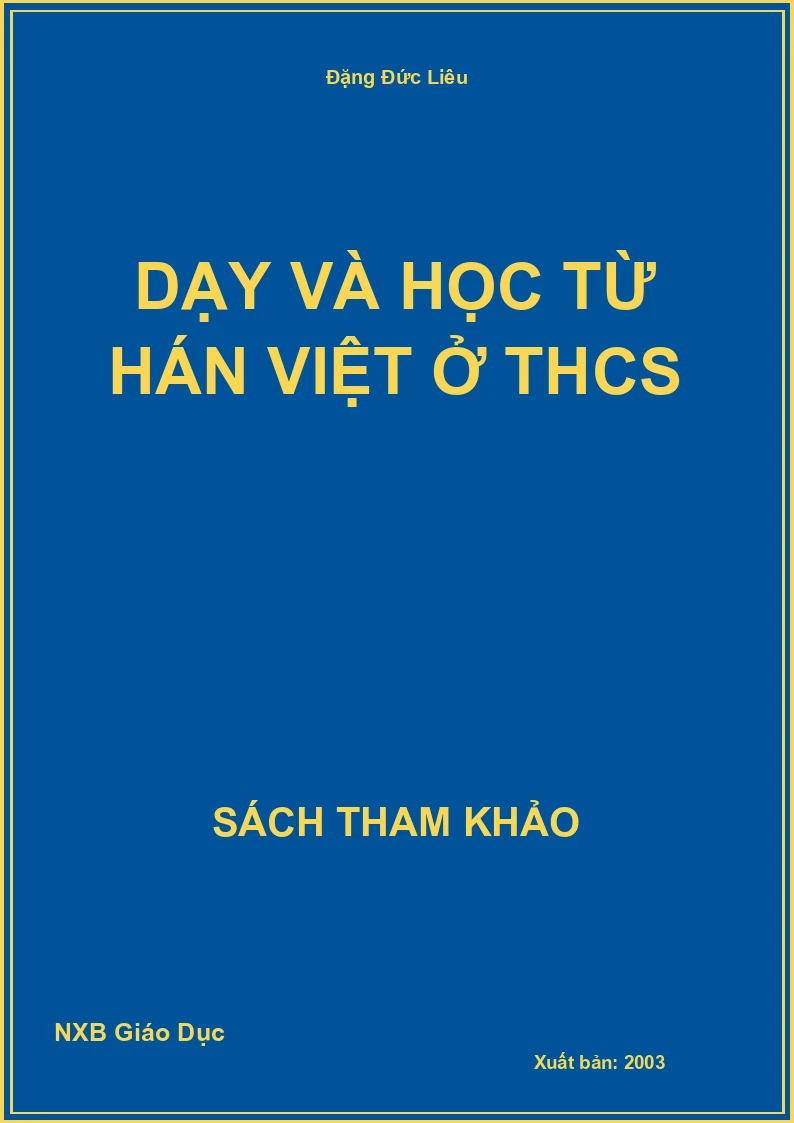 Dạy và học từ Hán việt ở THCS