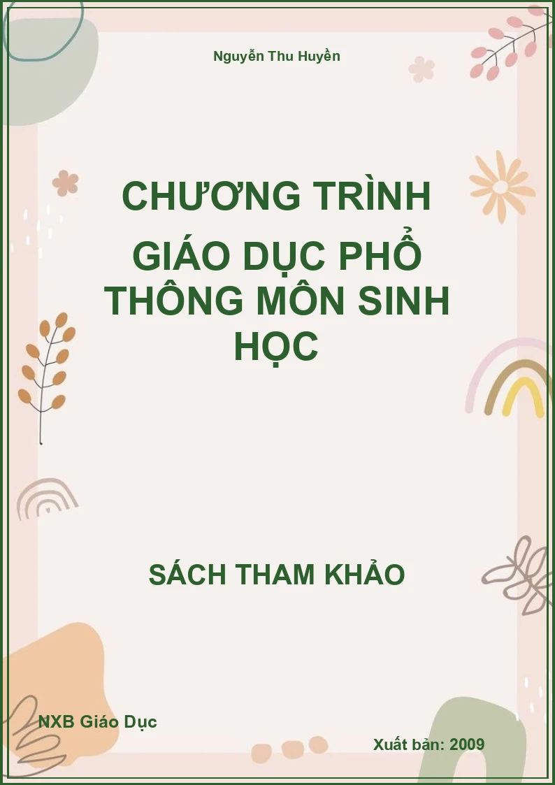 Chương trình giáo dục phổ thông môn Sinh Học