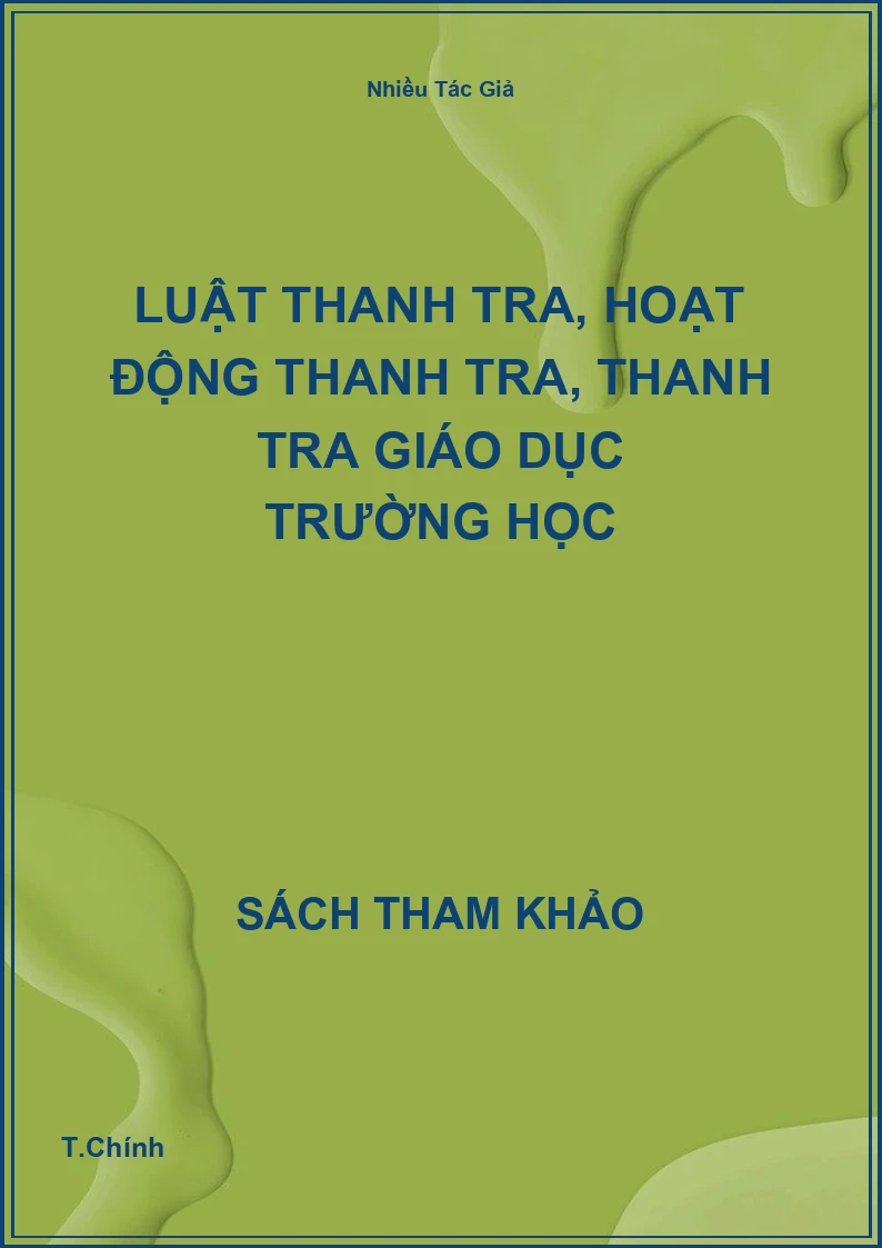 Luật thanh tra, hoạt động thanh tra, thanh tra giáo dục trường học