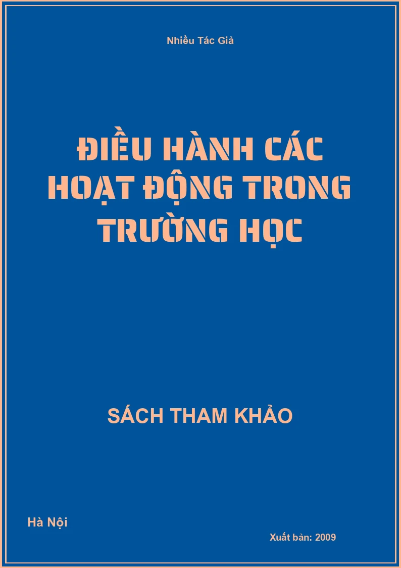 Điều hành các hoạt động trong trường học