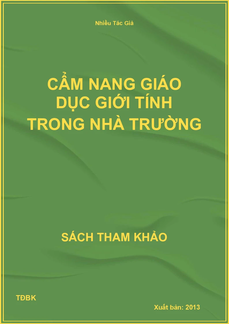 Cẩm nang giáo dục giới tính trong nhà trường