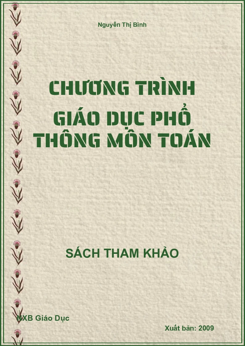 Chương trình giáo dục phổ thông môn Toán