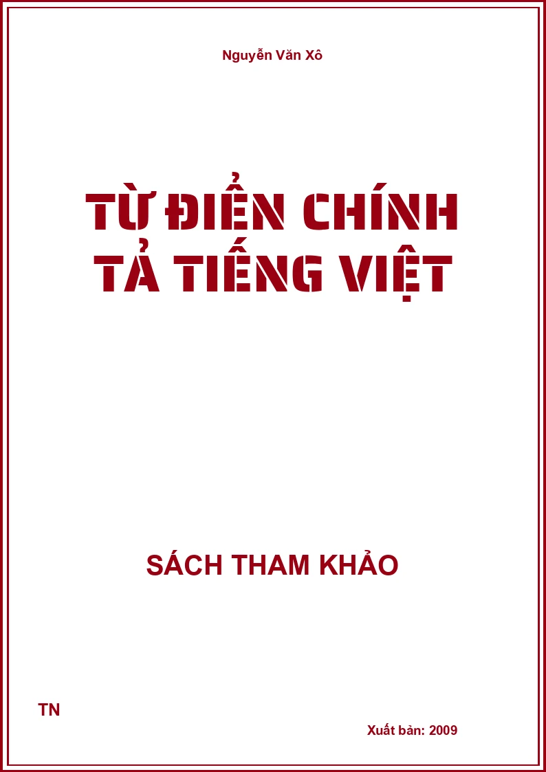 Từ điển chính tả tiếng việt