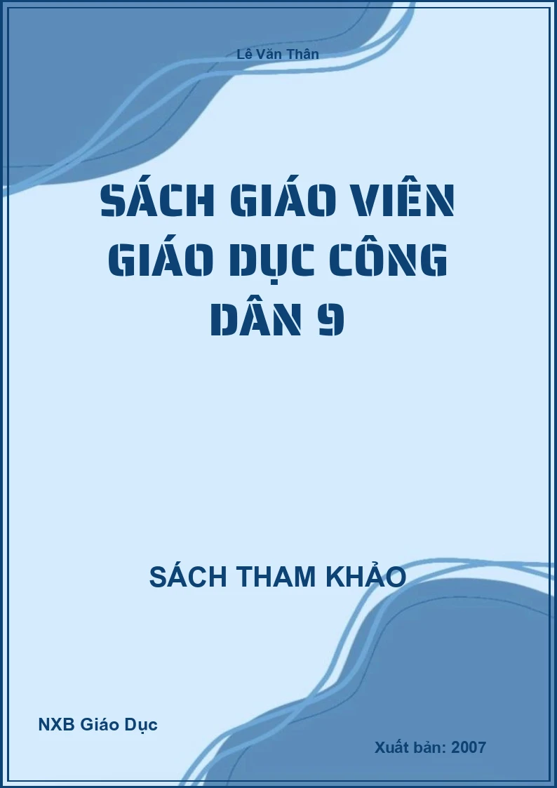 Sách giáo viên Giáo Dục Công Dân 9