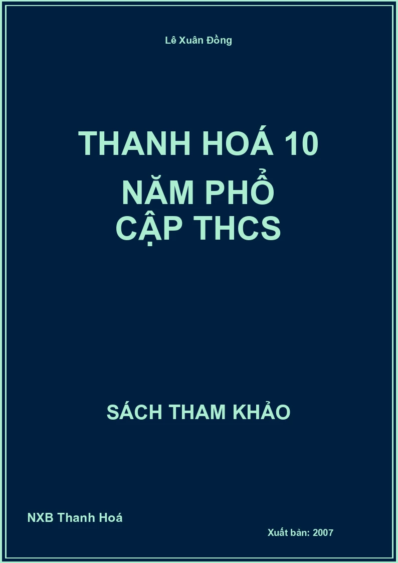 Thanh hoá 10 năm phổ cập THCS
