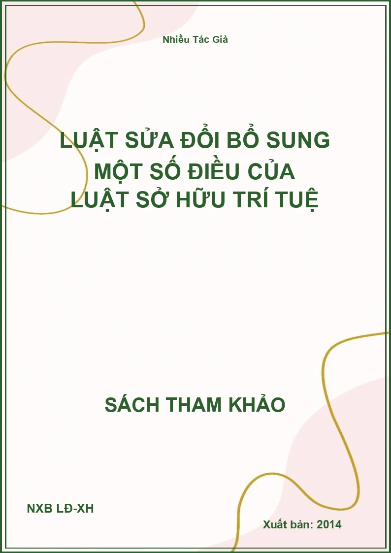 Luật sửa đổi bổ sung một số điều của luật sở hữu trí tuệ