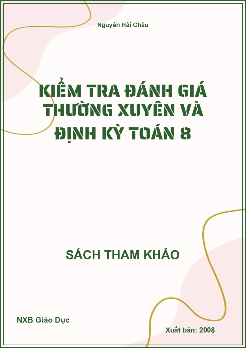 Kiểm tra đánh giá thường xuyên và định kỳ Toán 8