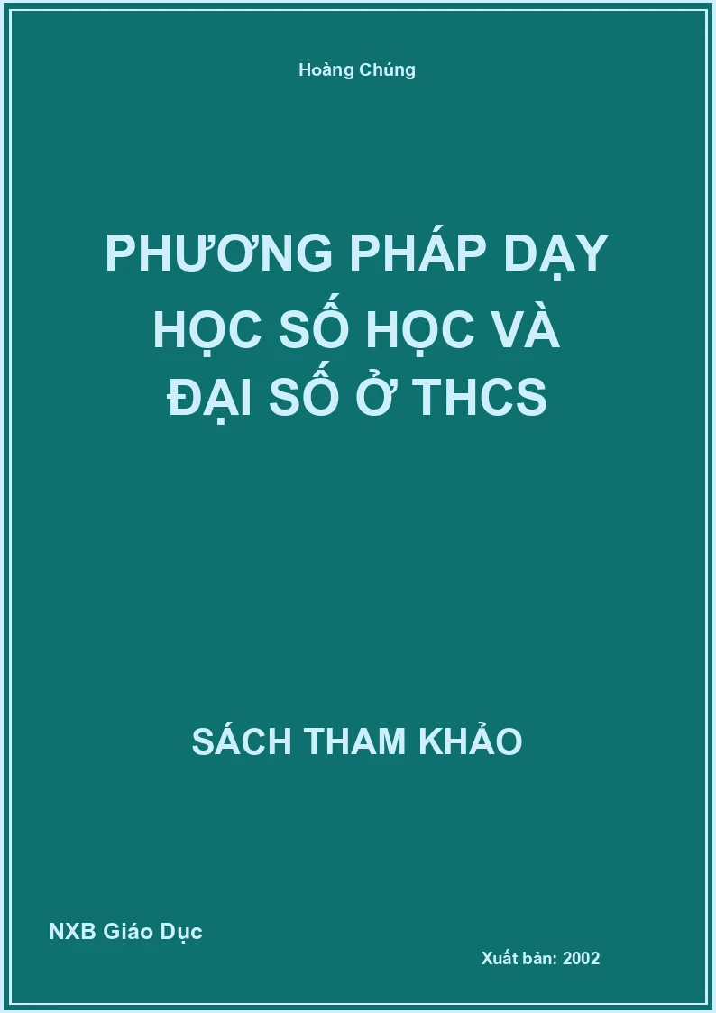 Phương pháp dạy học số học và Đại số ở THCS