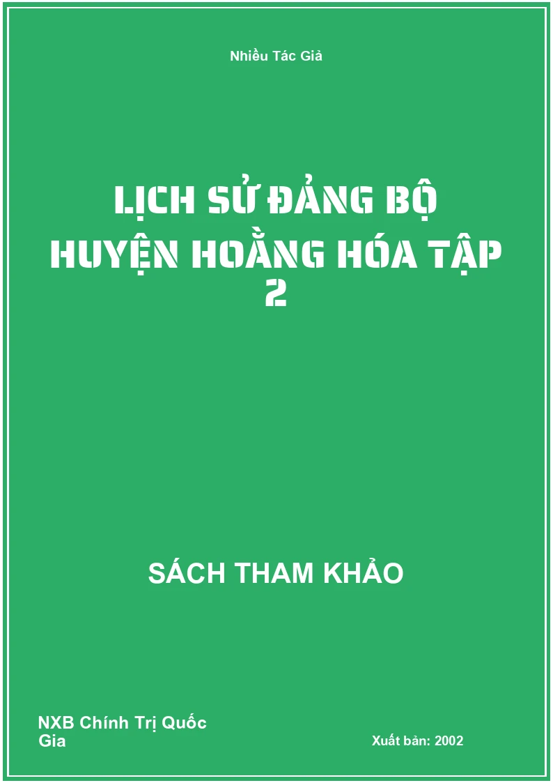 Lịch Sử Đảng bộ huyện Hoằng Hóa Tập 2