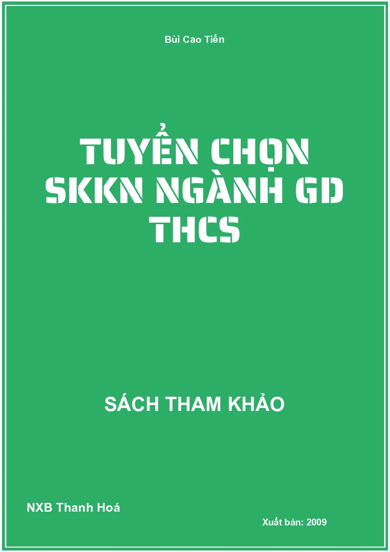 Tuyển chọn SKKN ngành GD THCS