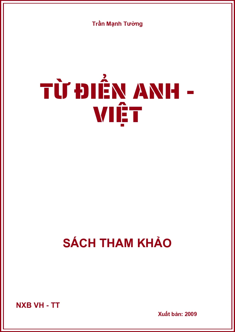 Từ điển Anh - Việt