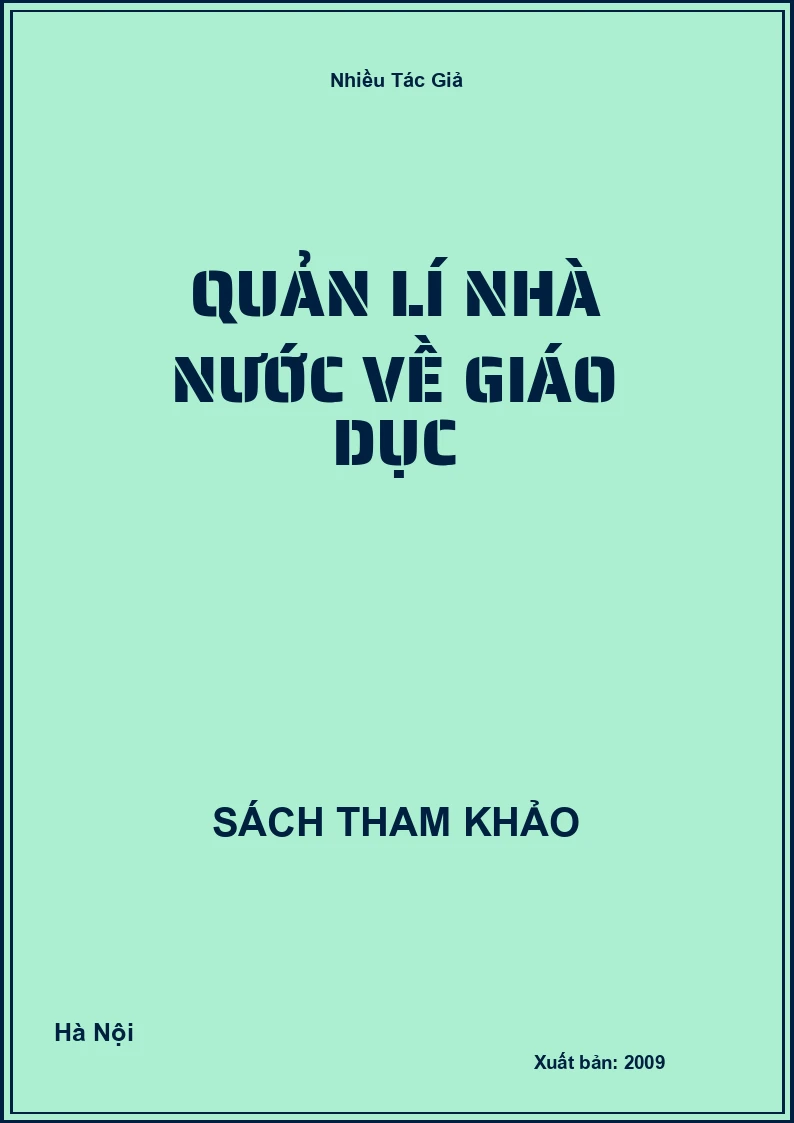 Quản lí nhà nước về giáo dục