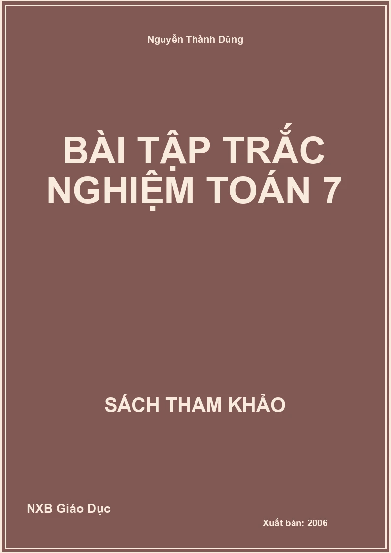 Bài tập trắc nghiệm Toán 7