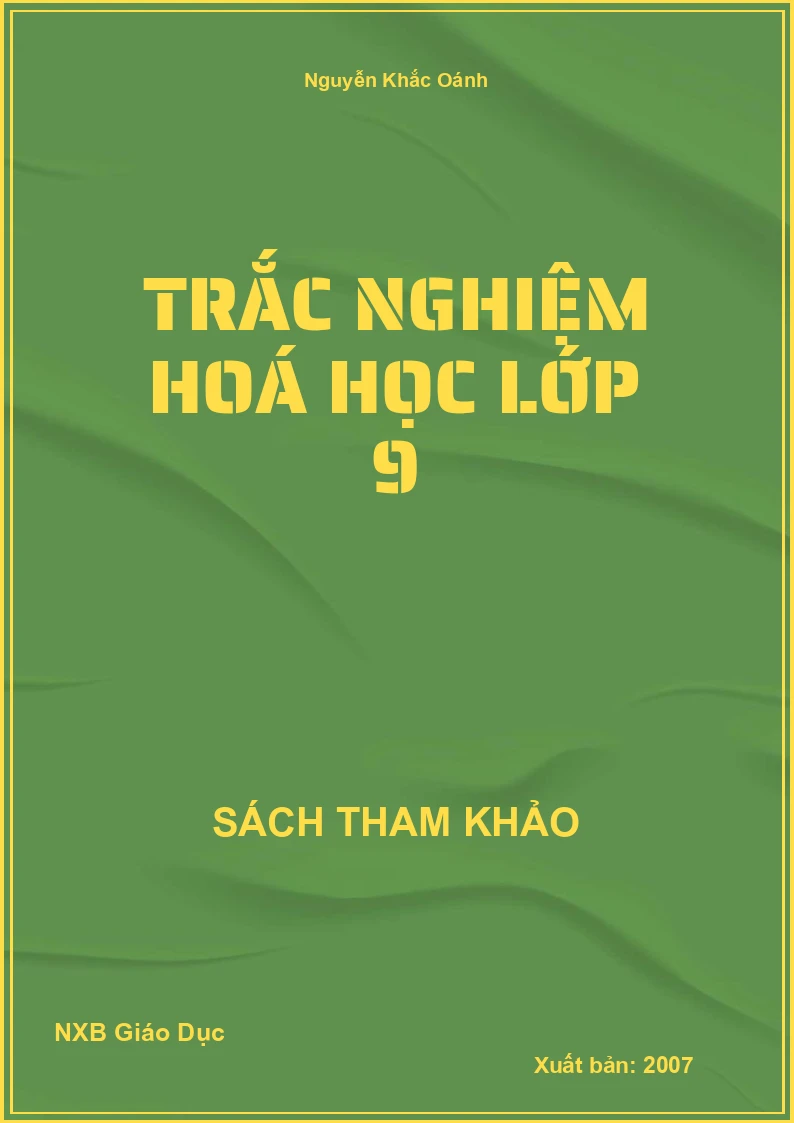 Trắc nghiệm Hoá học lớp 9