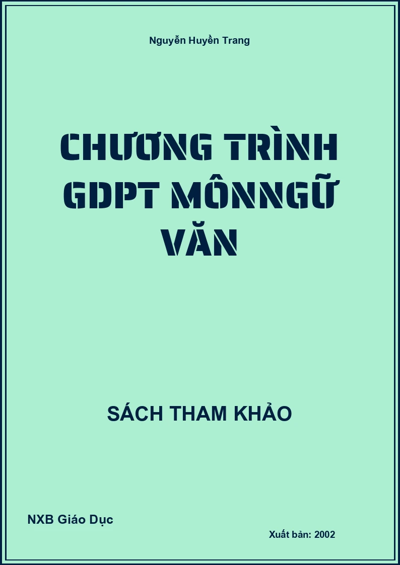 Chương trình GDPT môn Ngữ Văn