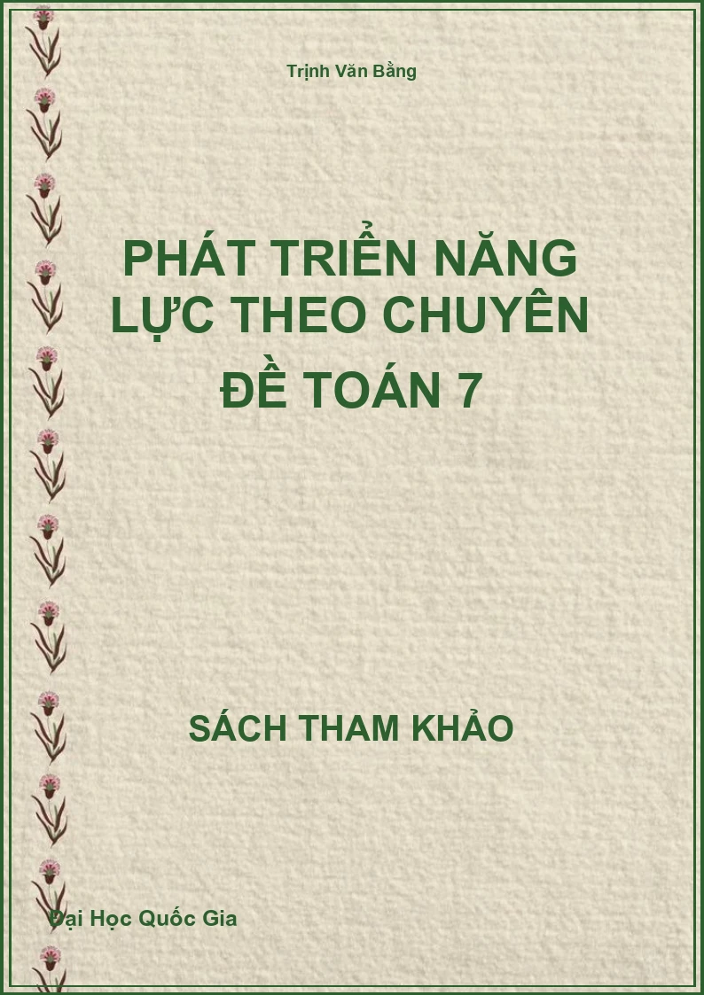 Phát triển năng lực theo chuyên đề Toán 7