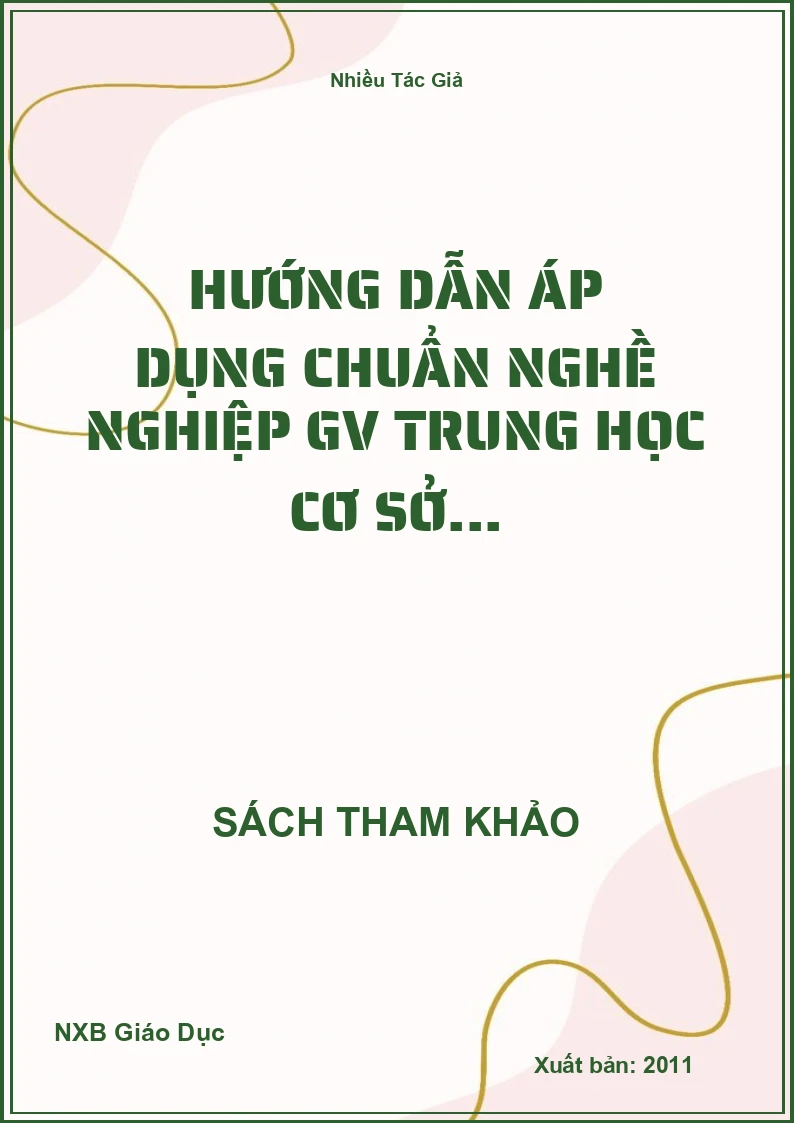 Hướng dẫn áp dụng chuẩn nghề nghiệp GV trung học cơ sở...