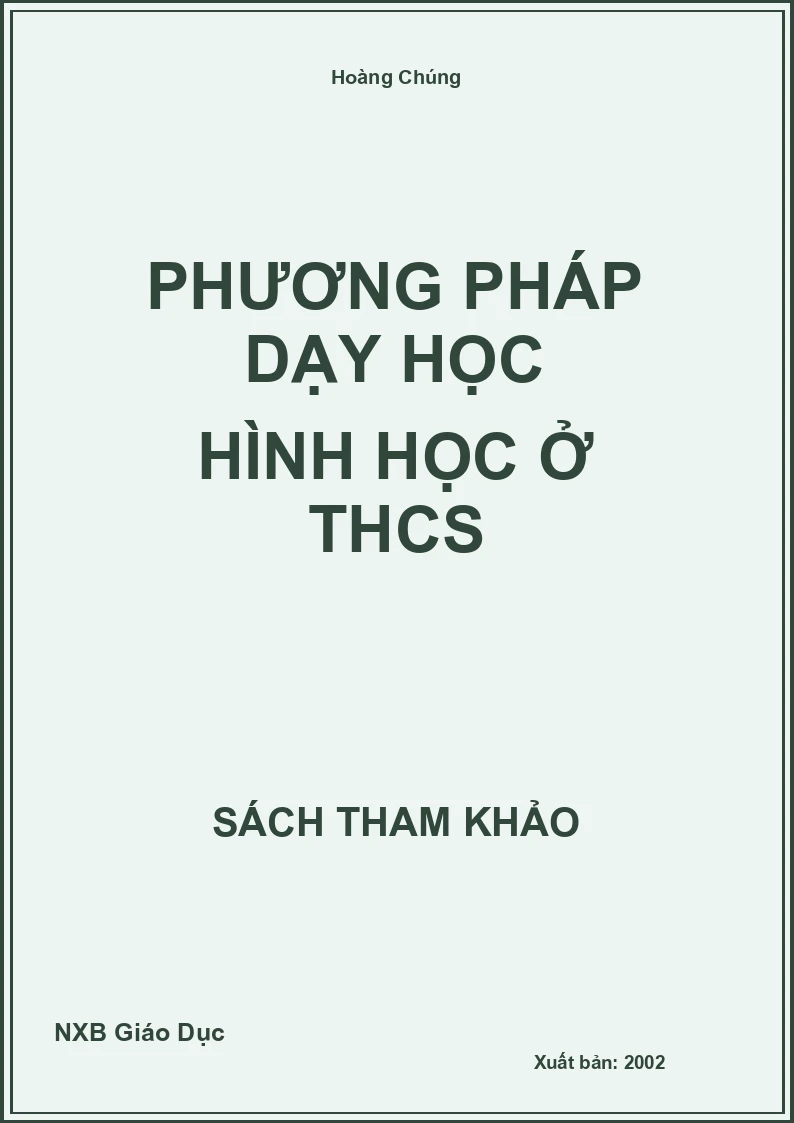 Phương pháp dạy học hình học ở THCS
