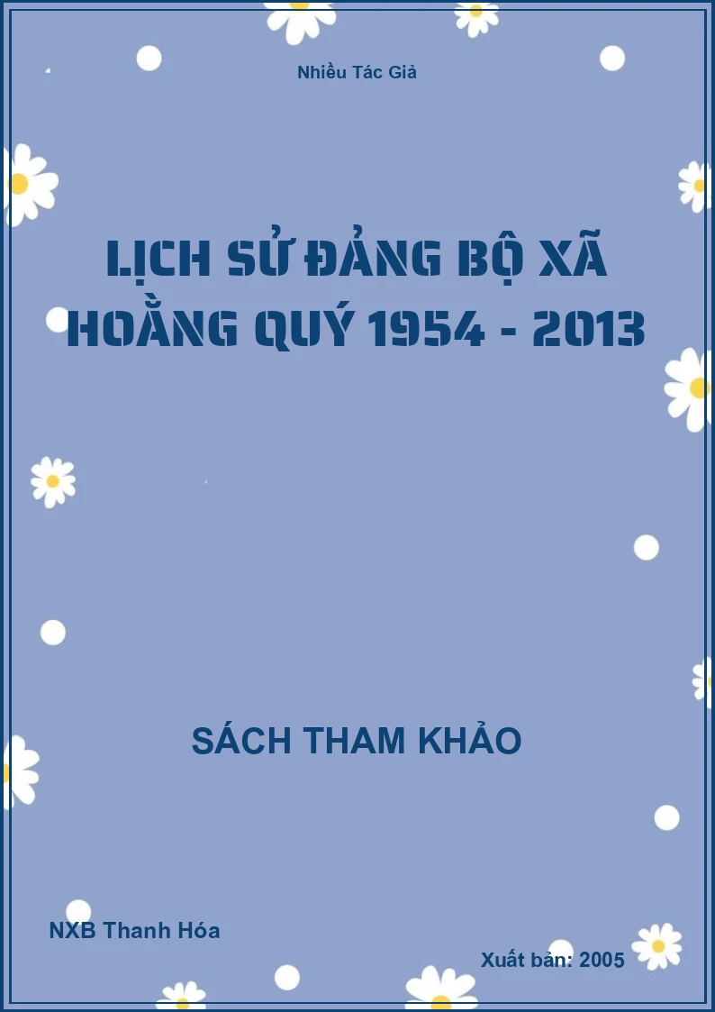 Lịch Sử Đảng bộ xã Hoằng Quý 1954 - 2013