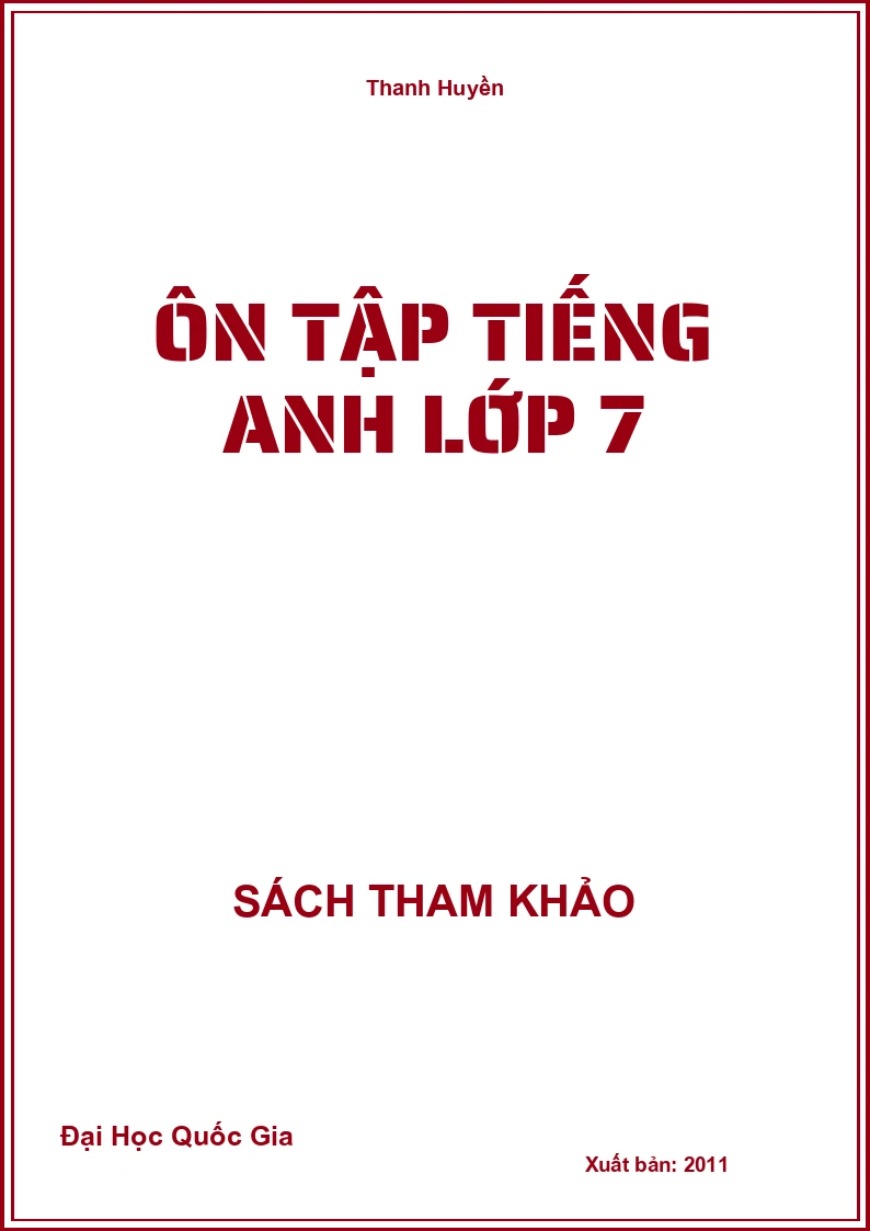 Ôn tập Tiếng Anh lớp 7
