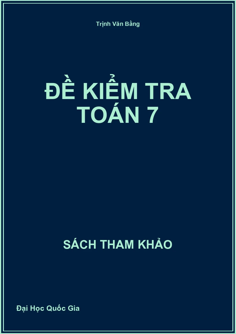 Đề kiểm tra Toán 7