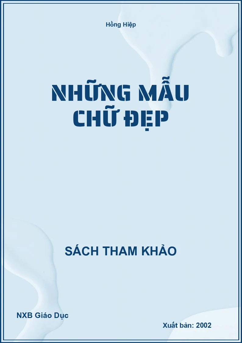 Những mẫu chữ đẹp