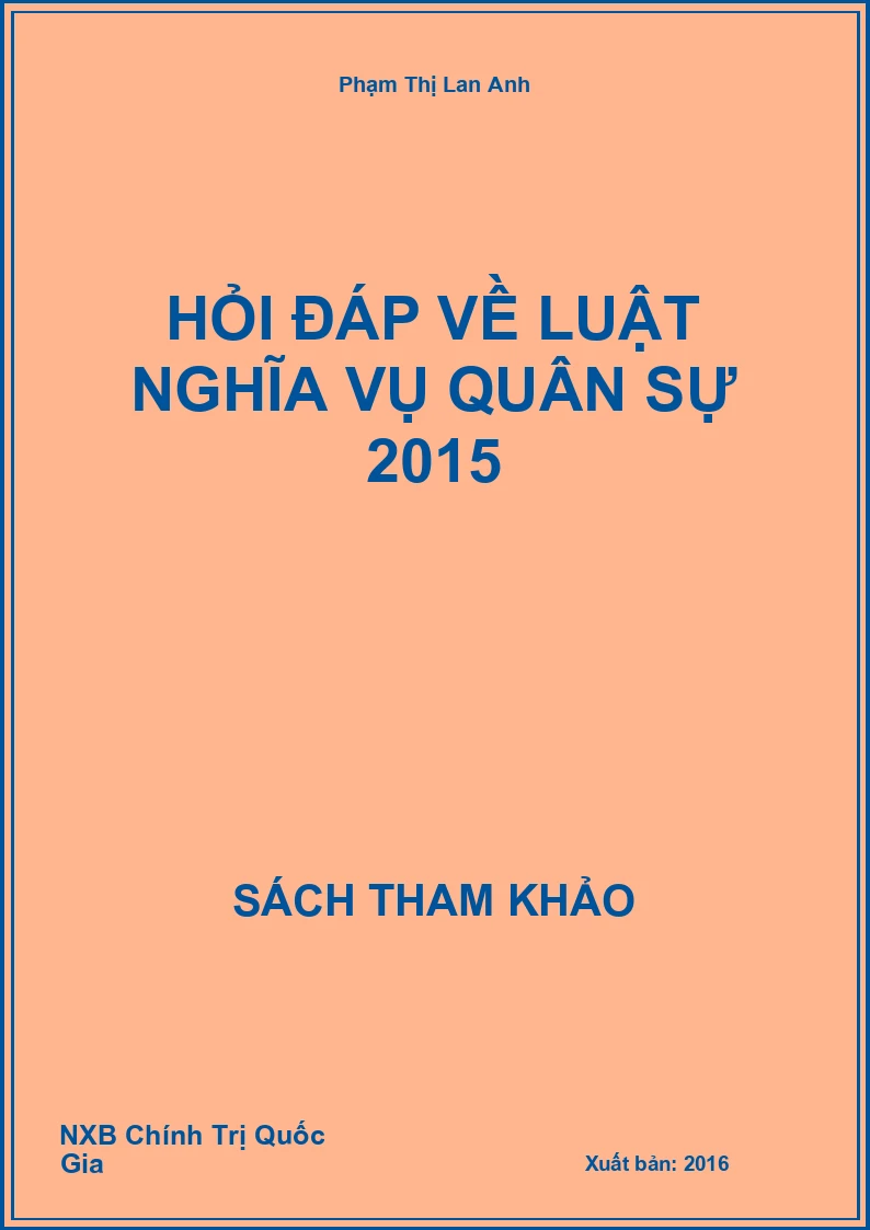 Hỏi đáp về luật nghĩa vụ quân sự 2015