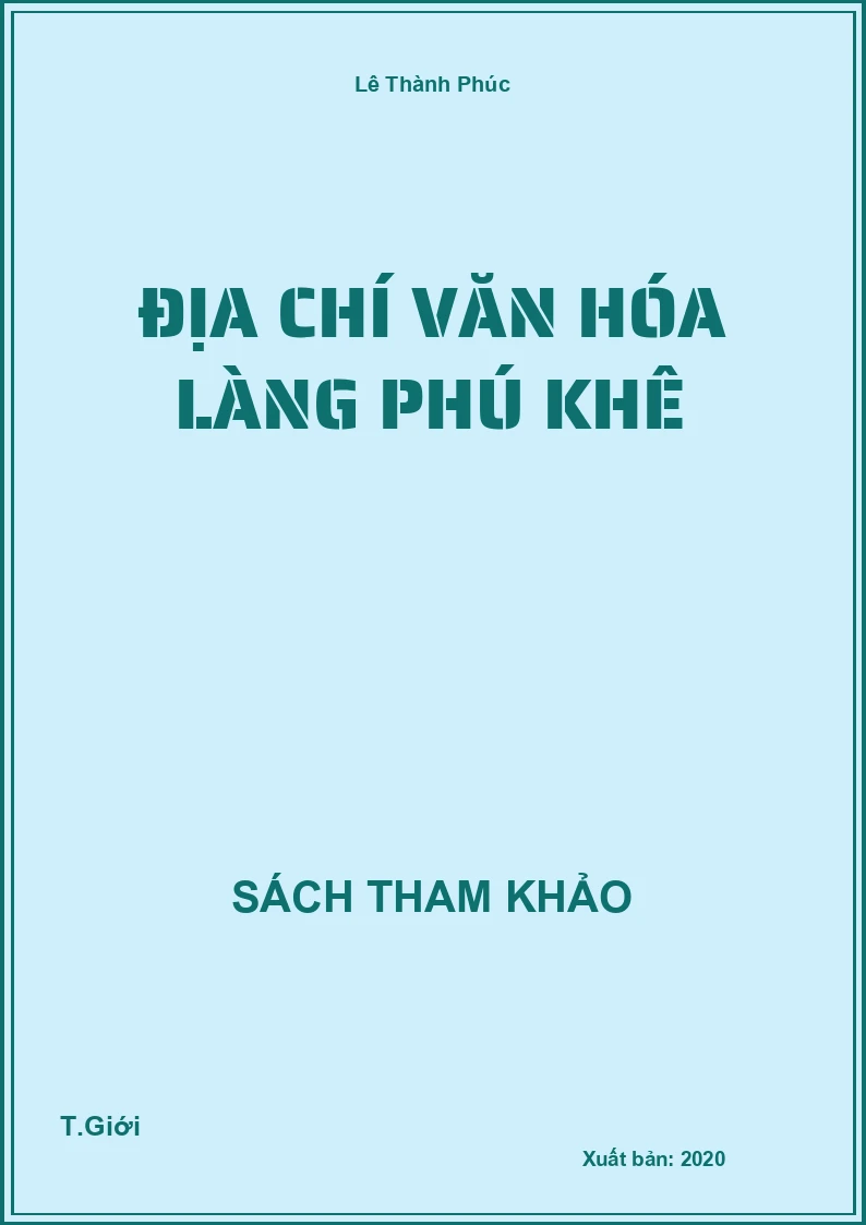 Địa chí văn hóa làng Phú Khê