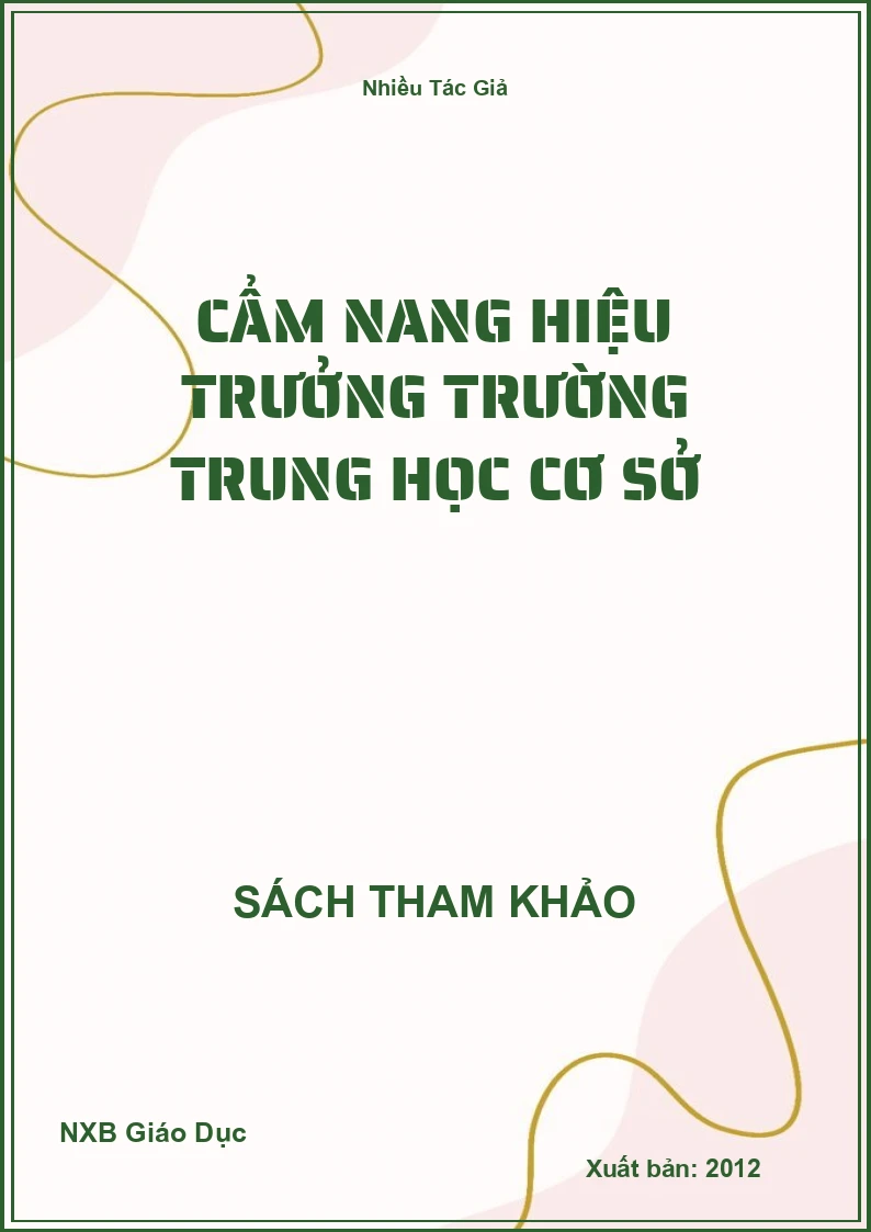 Cẩm nang hiệu trưởng trường trung học cơ sở